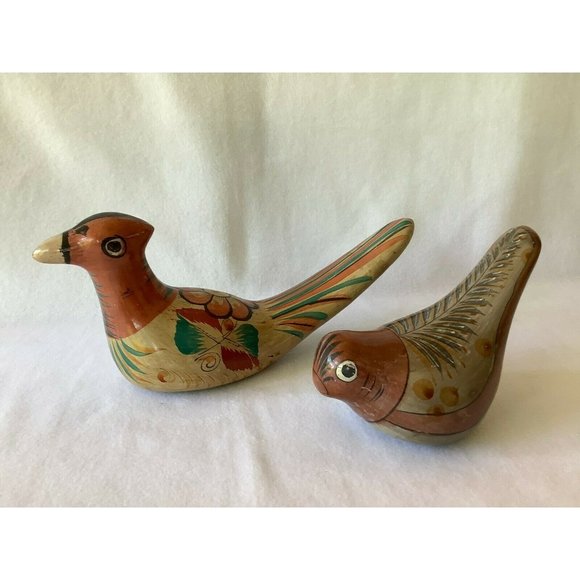 Handcrafted Other - Handcrafted Clay Pottery Birds Birds, Made in Mexaco